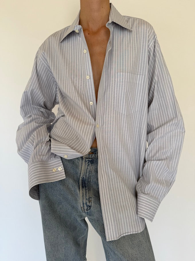 Vintage Michael Kors shirt in striped blue and white 5736