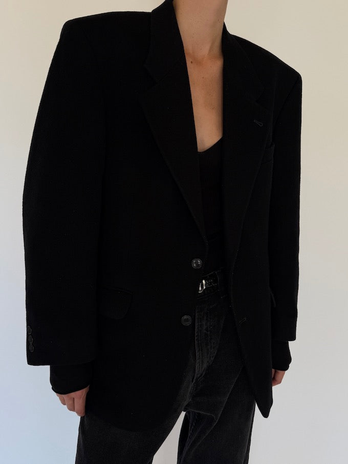 Vintage cashmere blazer in black 5746