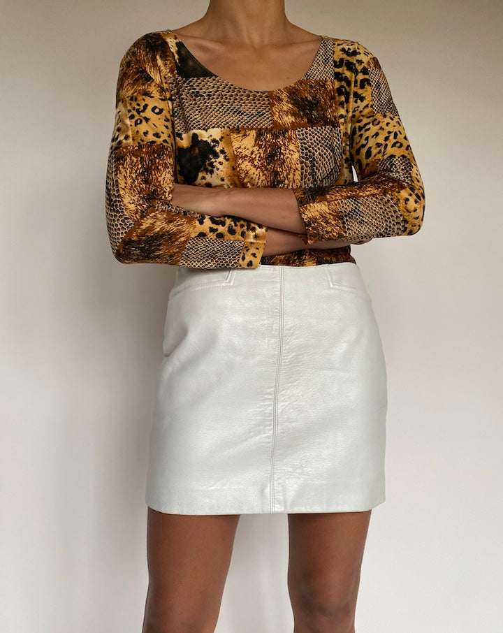 VINTAGE ANIMAL PRINTED TOP 707