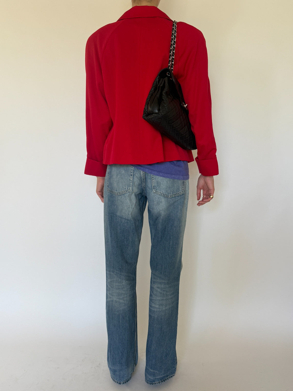 Vintage red gold-button jacket, photo 3