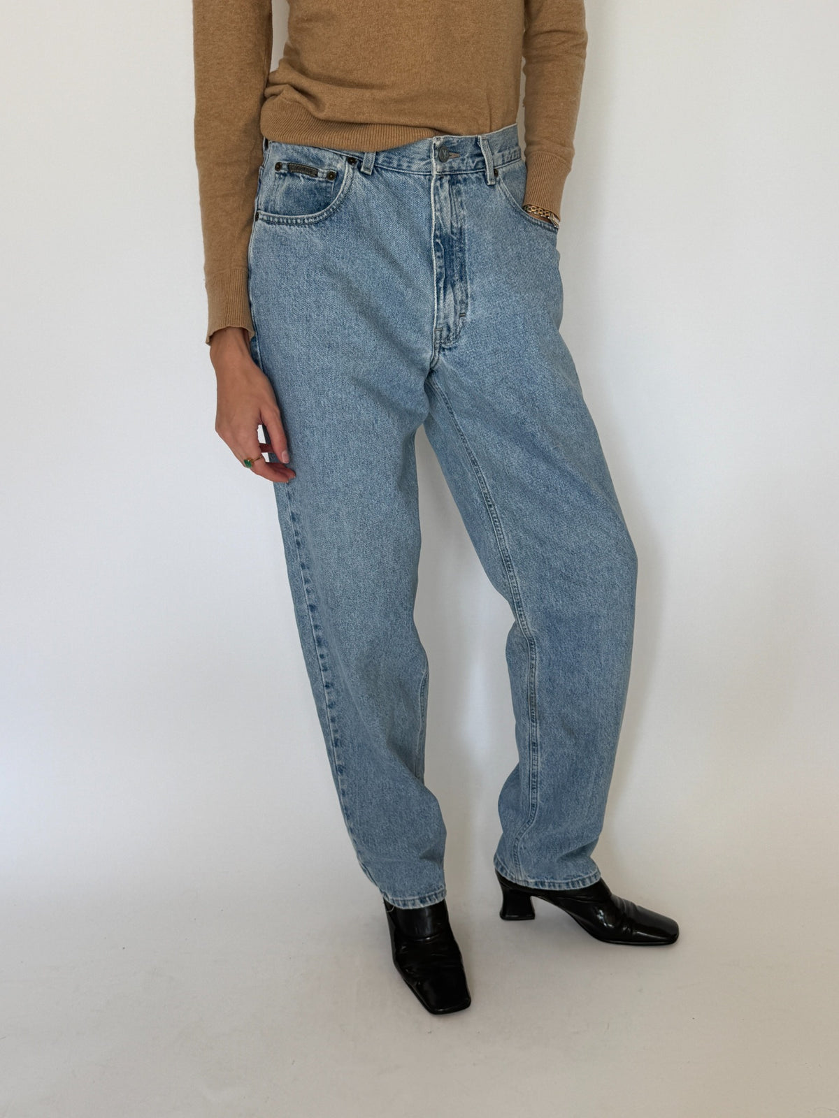 Vintage Calvin Klein light wash jeans, view 5