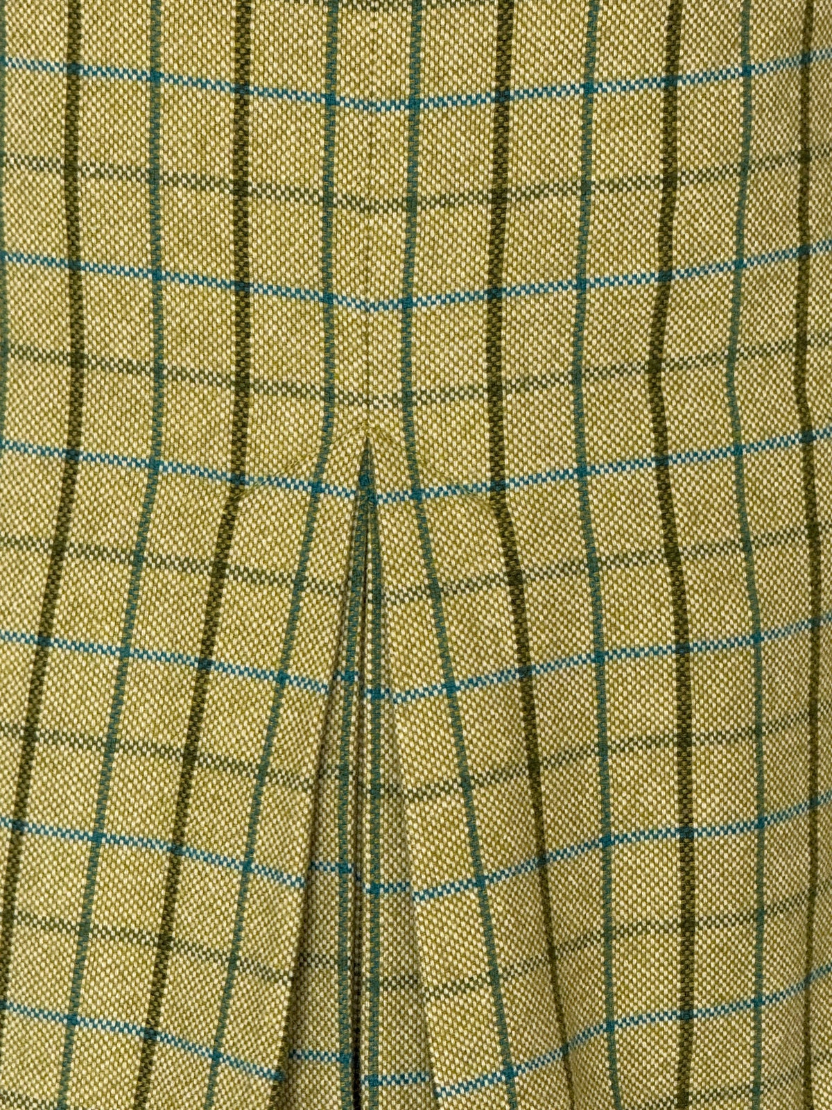 Vintage green plaid pleated skirt