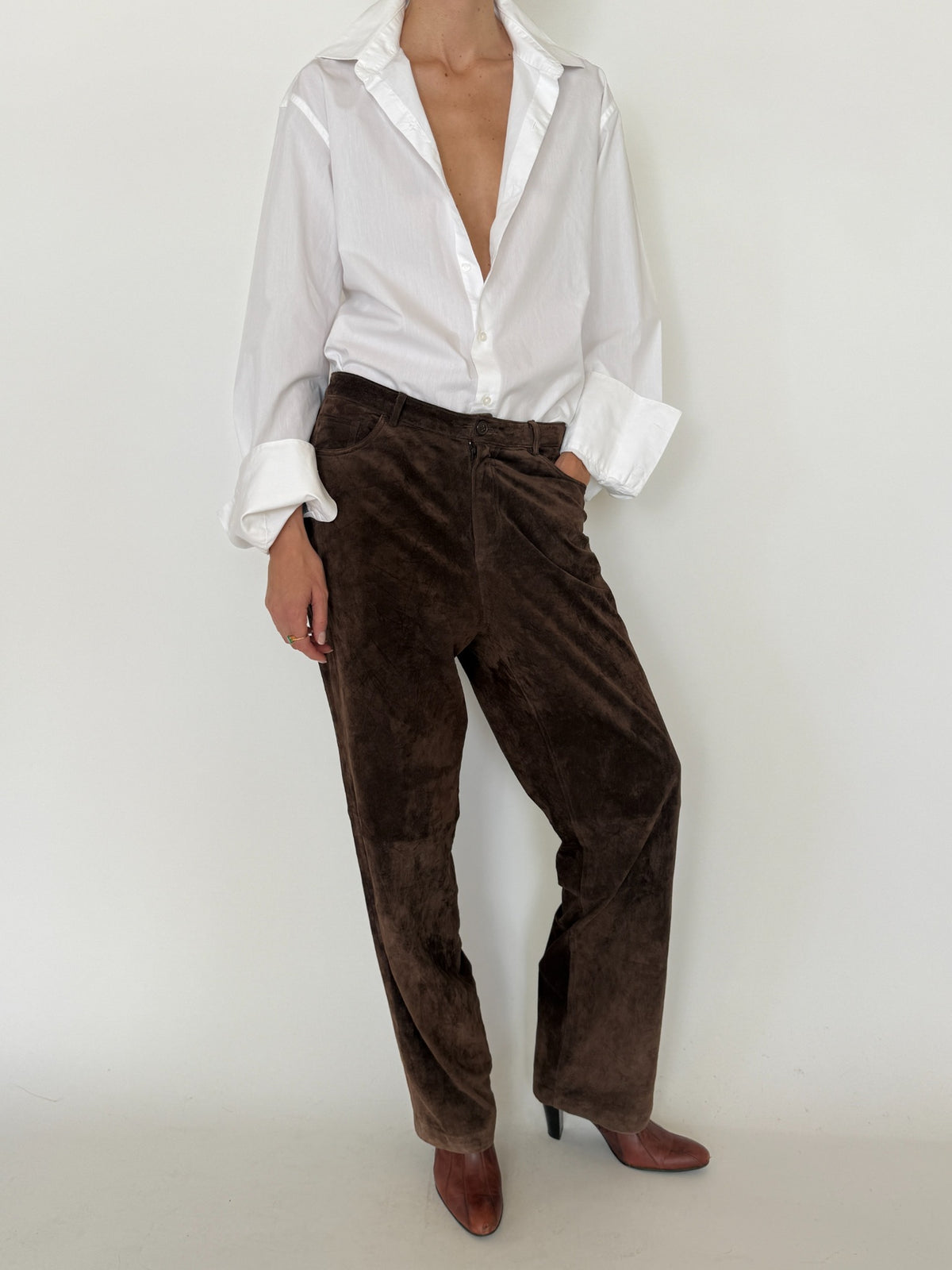 Vintage white oversized button-down shirt 8451