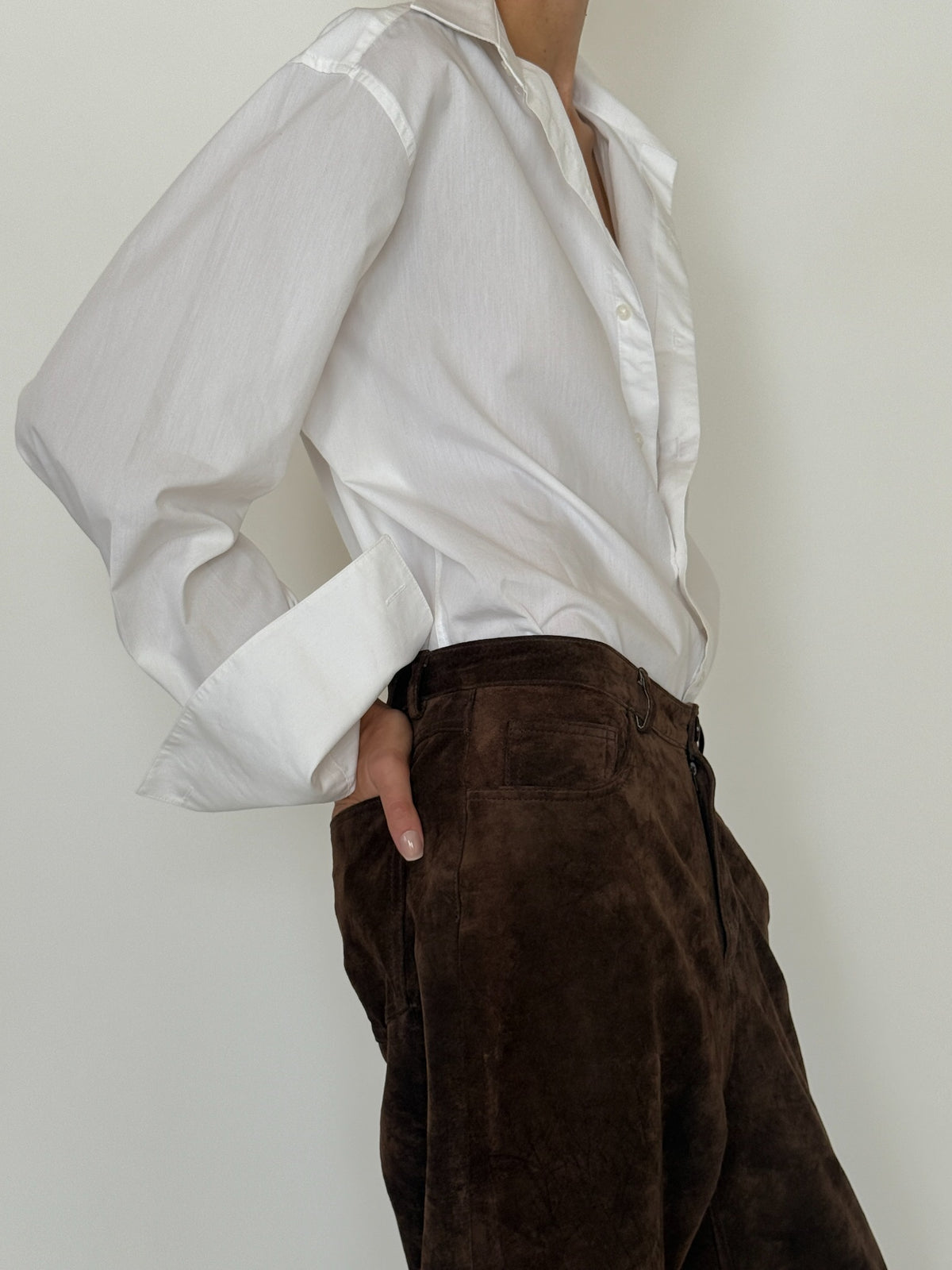 Vintage white oversized button-down shirt 8451