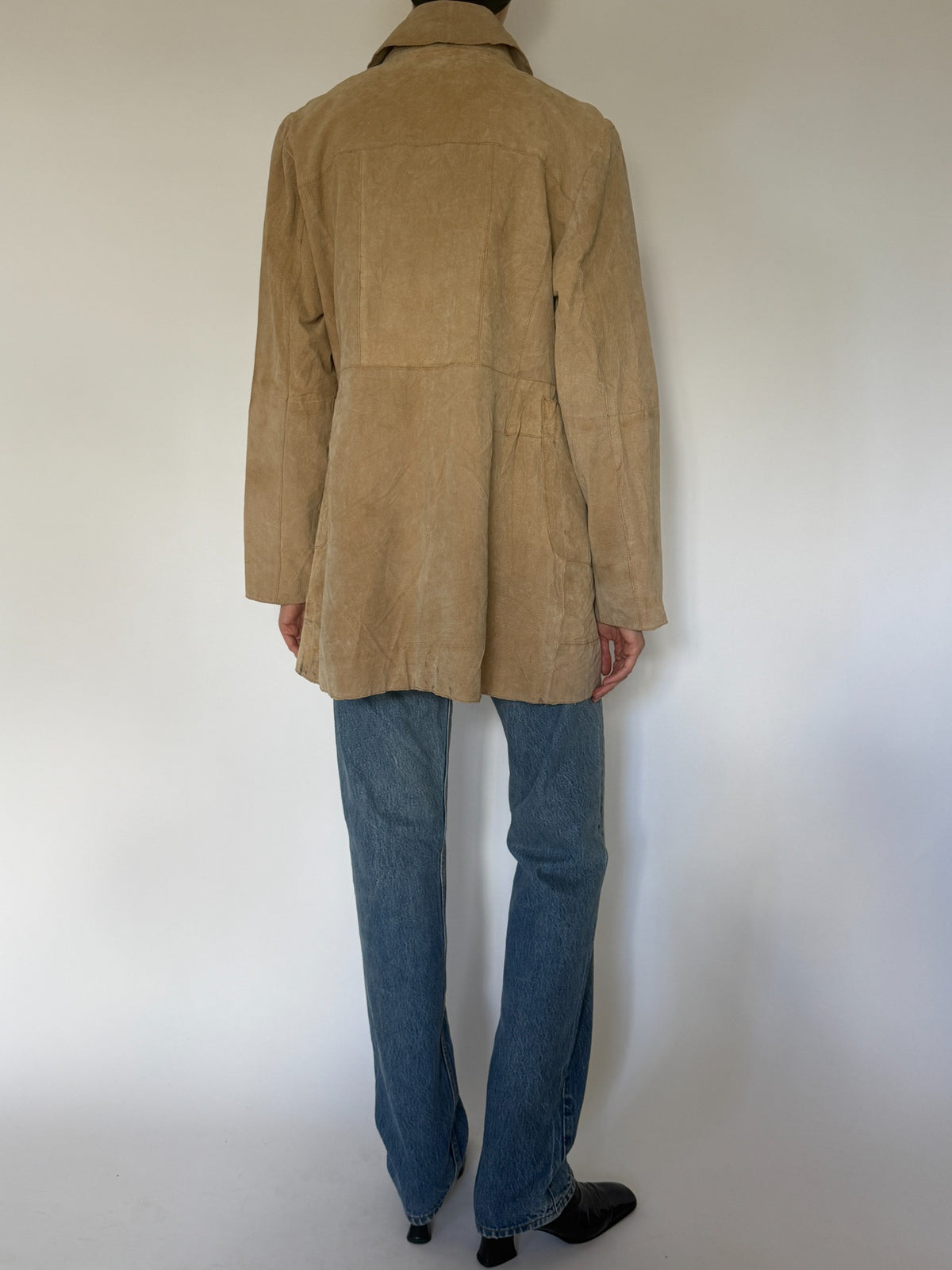 Vintage Tan Suede Leather Jacket 8476