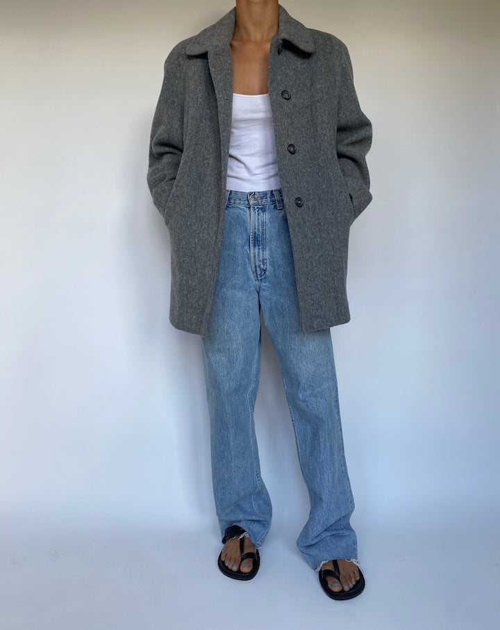 VINTAGE GREY WOOL BLENDED JACKET 2166