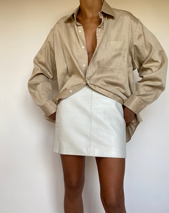 VINTAGE BEIGE OVERSIZED SHIRT 2403
