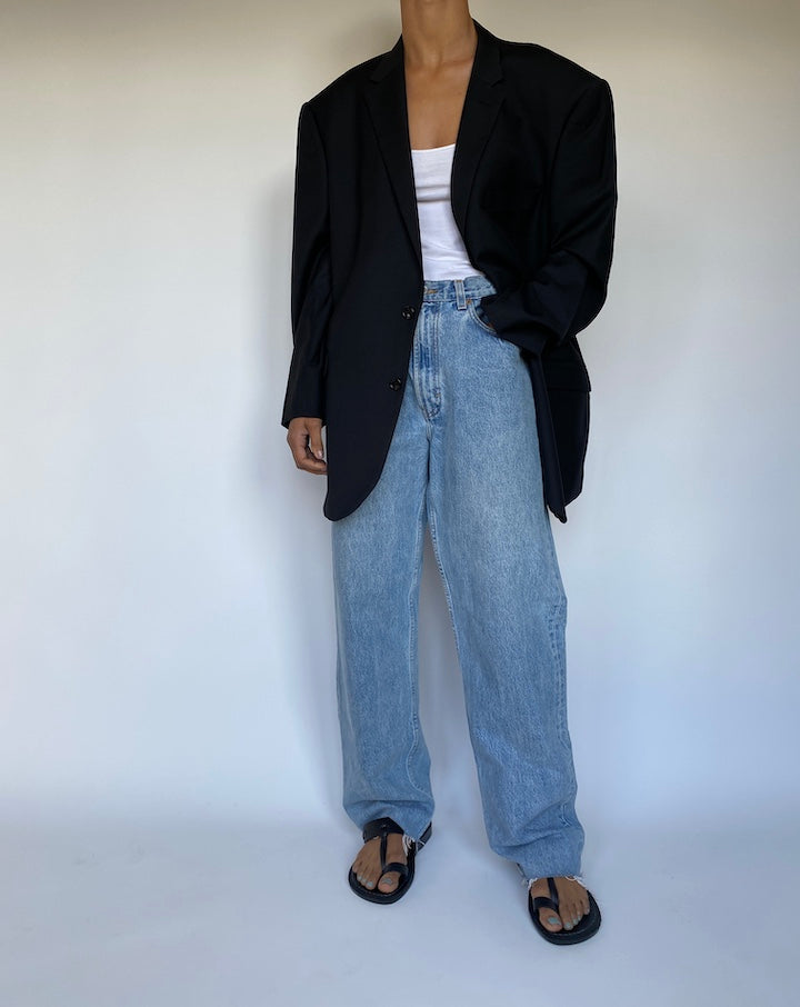 VINTAGE OVERSIZED BLACK BLAZER 1448