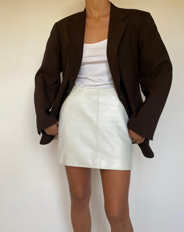 VINTAGE BROWN SINGLE BREASTED BLAZER 2121