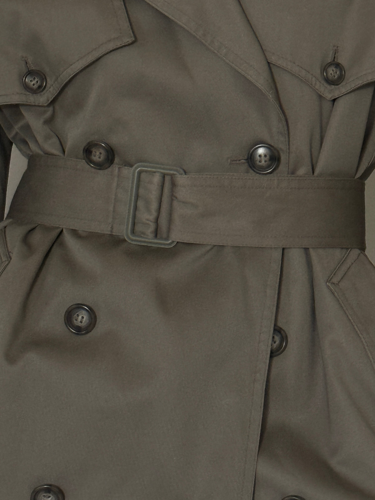 Vintage Double-Breasted Trench Coat in Sage 8478