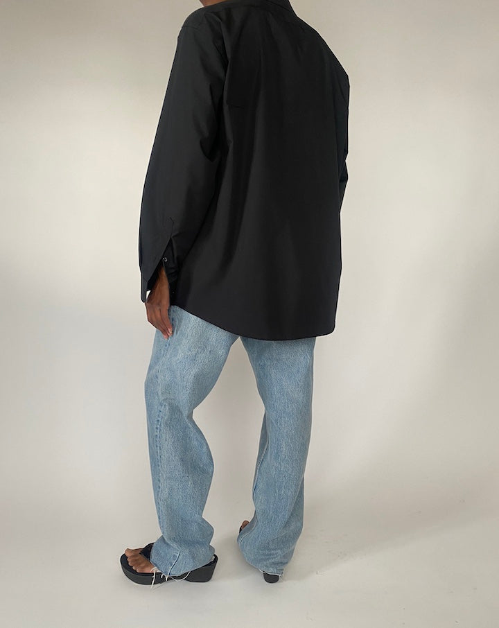 VINTAGE OVERSIZED BLACK SHIRT 4366