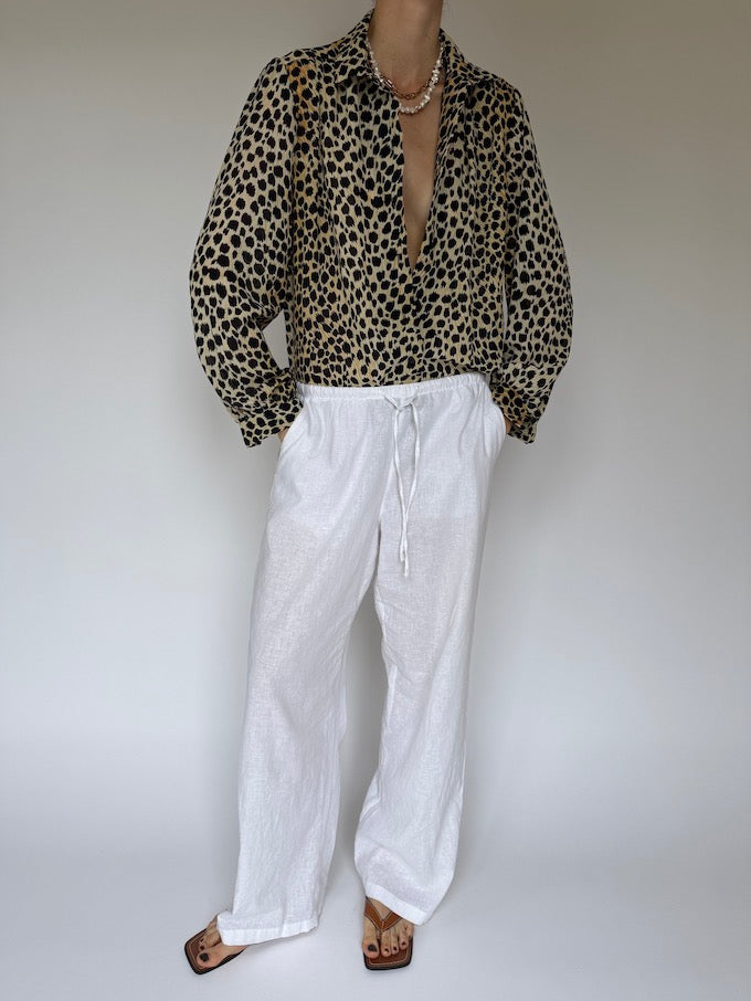 VINTAGE ANIMAL PRINTED blouse 6240