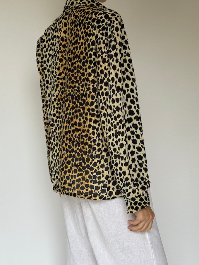 VINTAGE ANIMAL PRINTED blouse 6240