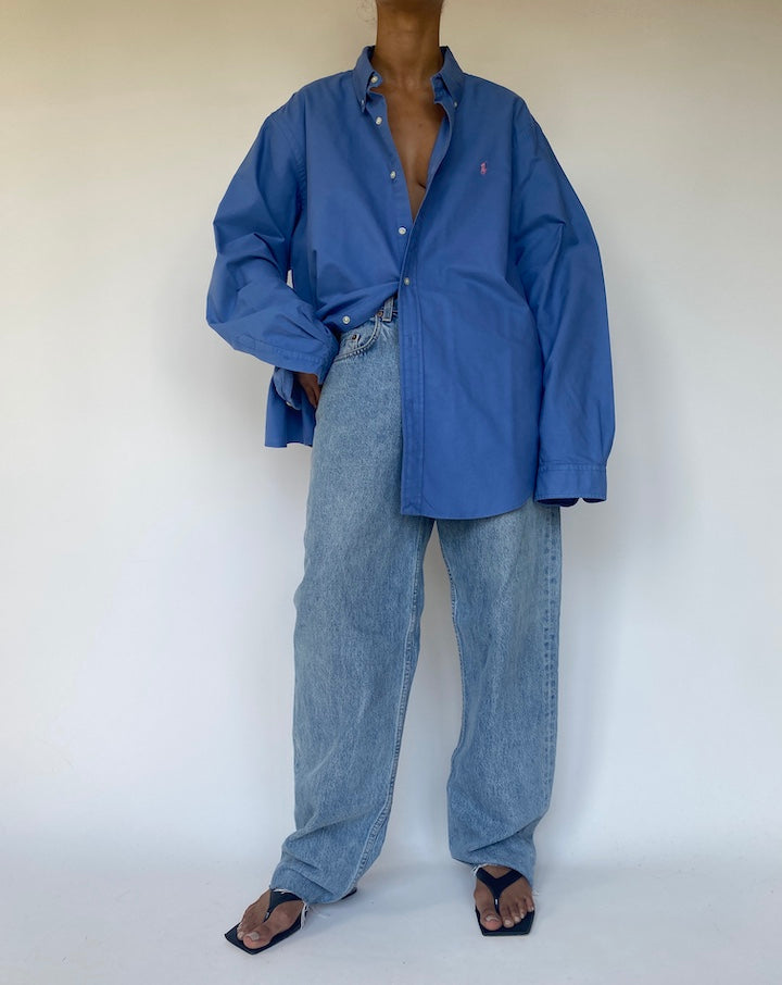 VINTAGE OVERSIZED BLUE RALPH LAUREN SHIRT 3323