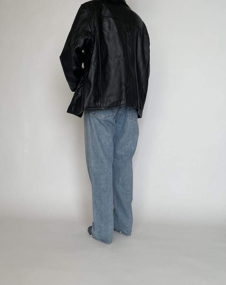 VINTAGE BLACK LEATHER JACKET 4261
