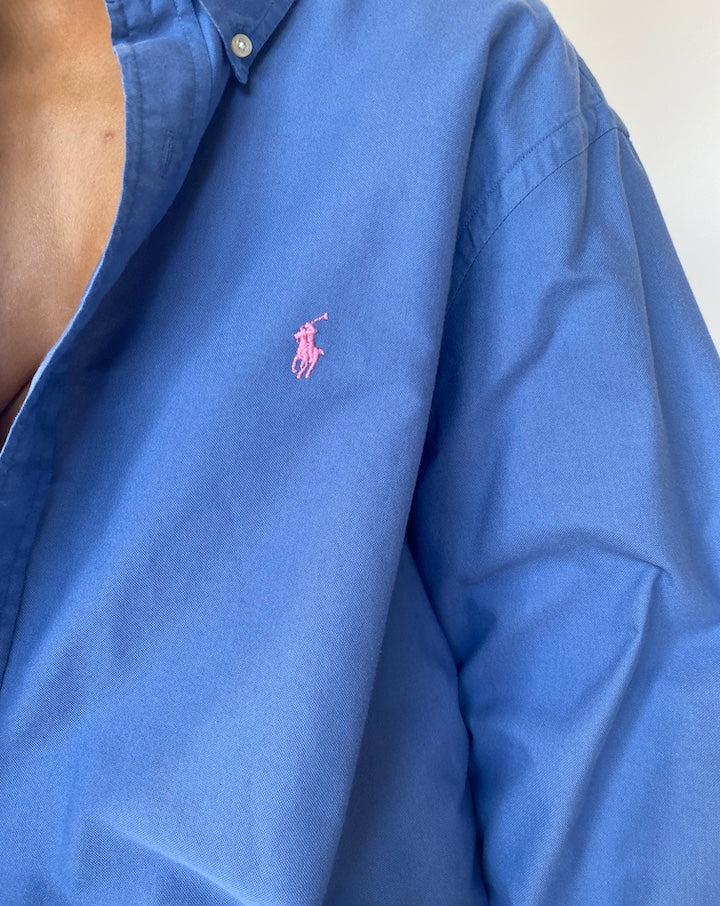 VINTAGE OVERSIZED BLUE RALPH LAUREN SHIRT 3323
