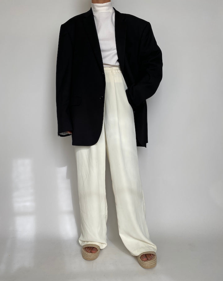 VINTAGE BLACK SINGLE BREASTED BLAZER 2222