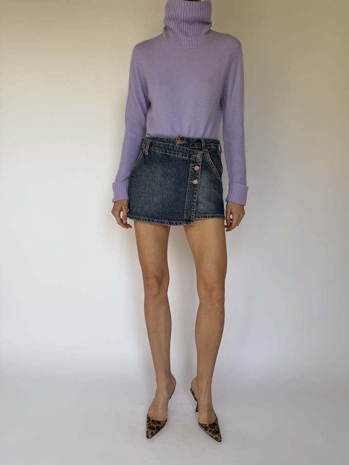 Vintage Turtleneck In Purple 5723