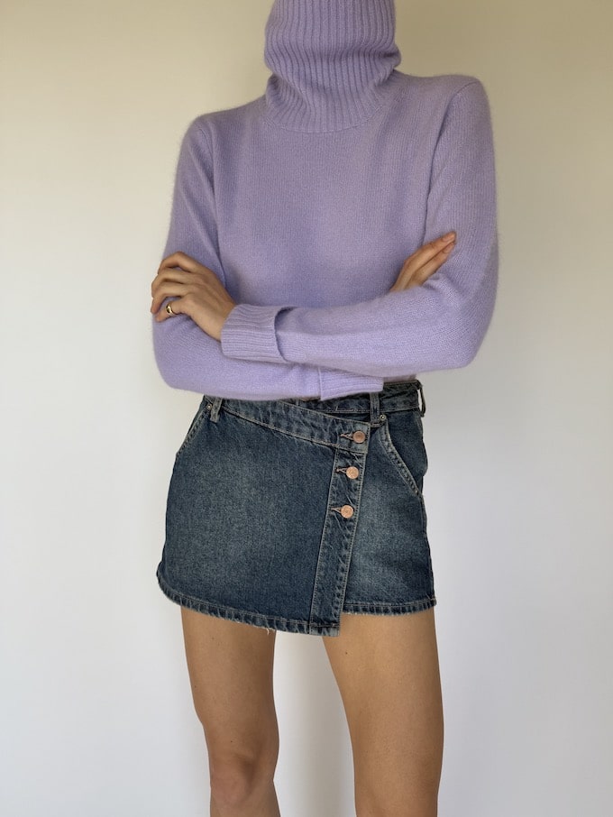 Vintage Turtleneck In Purple 5723