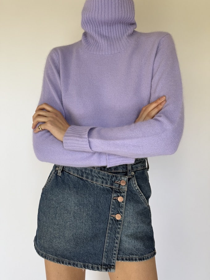 Vintage Turtleneck In Purple 5723