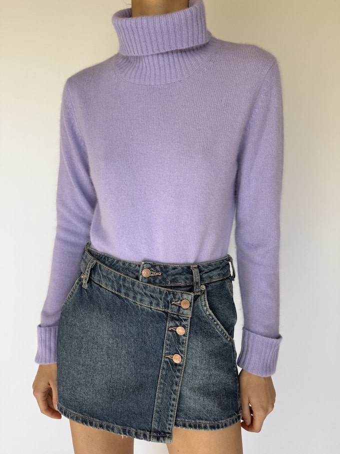 Vintage Turtleneck In Purple 5723