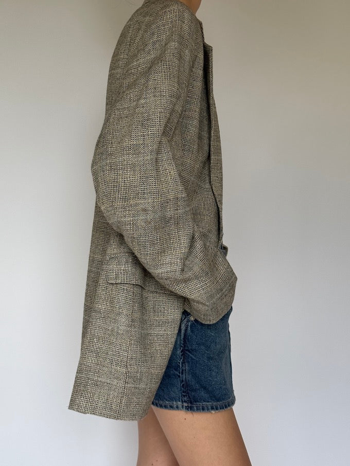 Vintage single-breasted blazer grey 6205