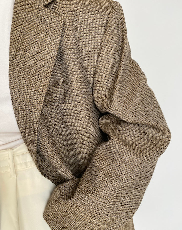VINTAGE BEIGE WOOL BLAZER 2229