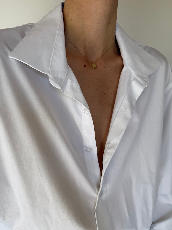 Vintage Classic Button-Up Shirt White 5936