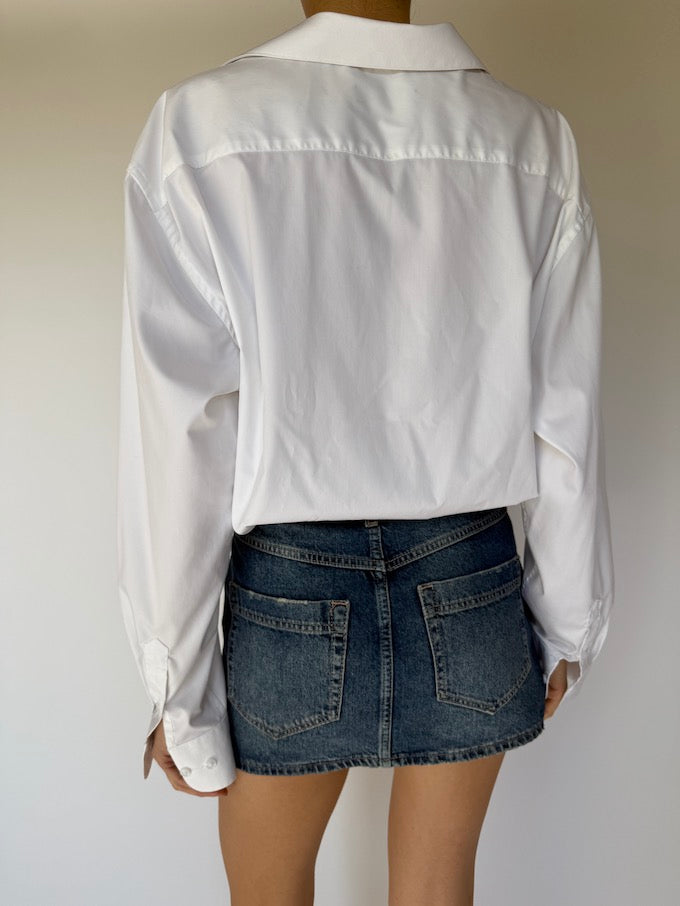 Vintage Classic Button-Up Shirt White 5936