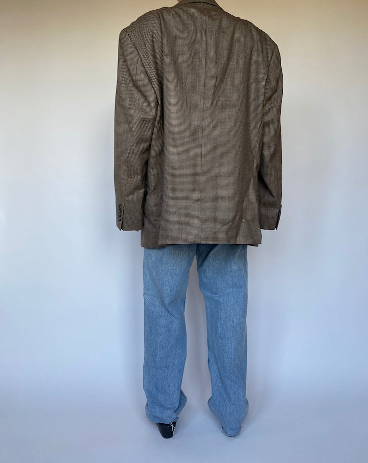 VINTAGE OVERSIZED BEIGE WOOL BLAZER 2781