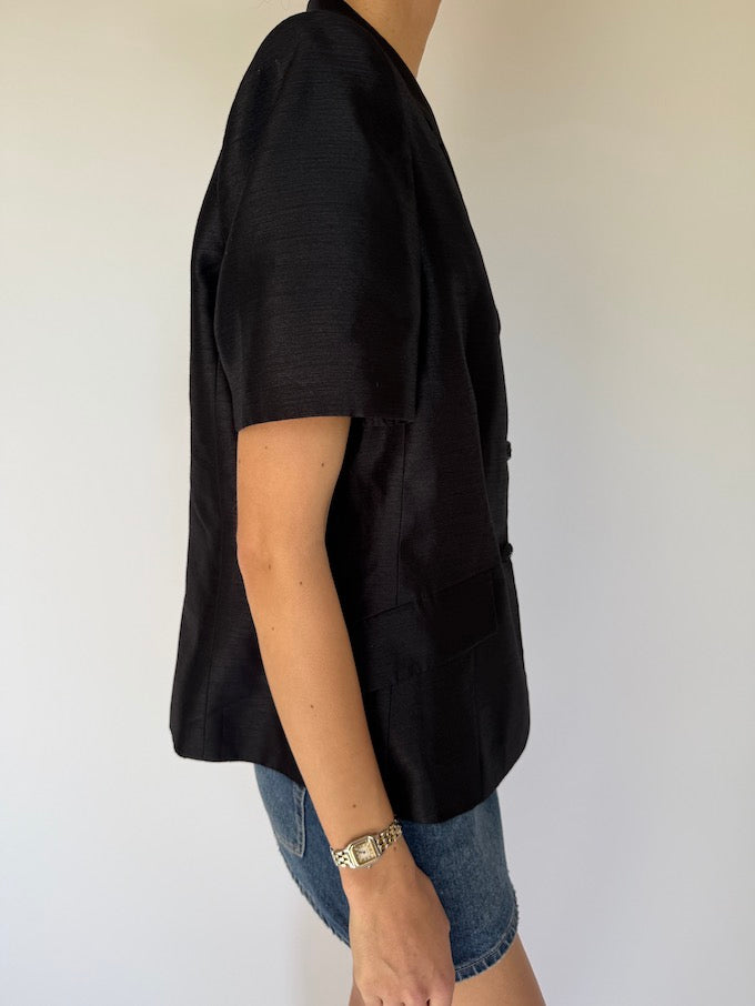 Vintage short-sleeve blazer top 5972