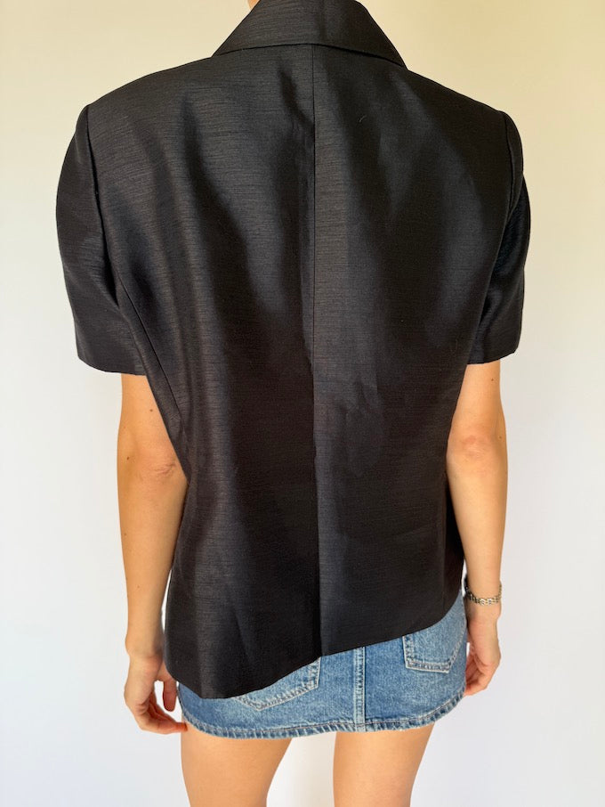 Vintage short-sleeve blazer top 5972