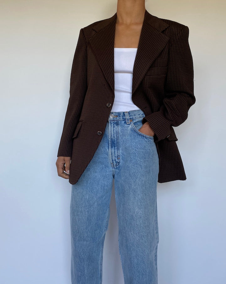VINTAGE BROWN BLAZER 2789