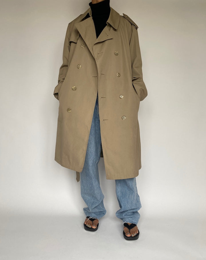 VINTAGE BEIGE TRENCH COAT 1458