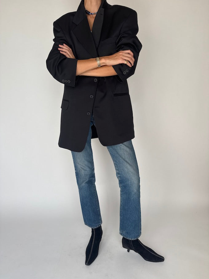 Vintage Oversized Blazer Black 5990