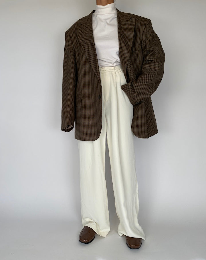 VINTAGE OVERSIZED BROWN BLAZER 2243