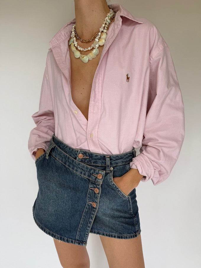 Vintage oversized Ralph Lauren shirt pink 6223