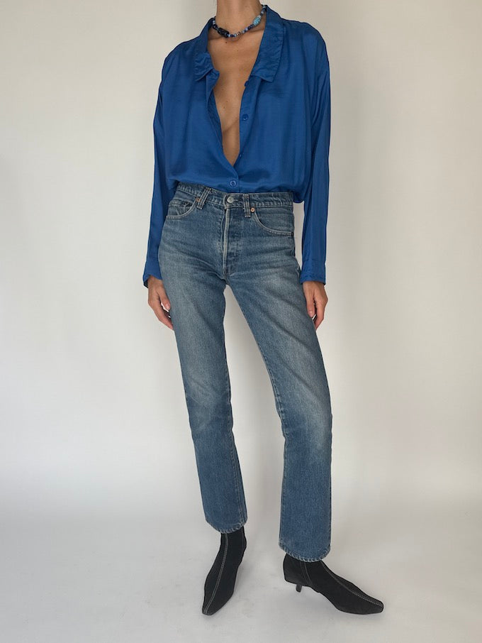 Vintage Shirt in Sapphire Blue