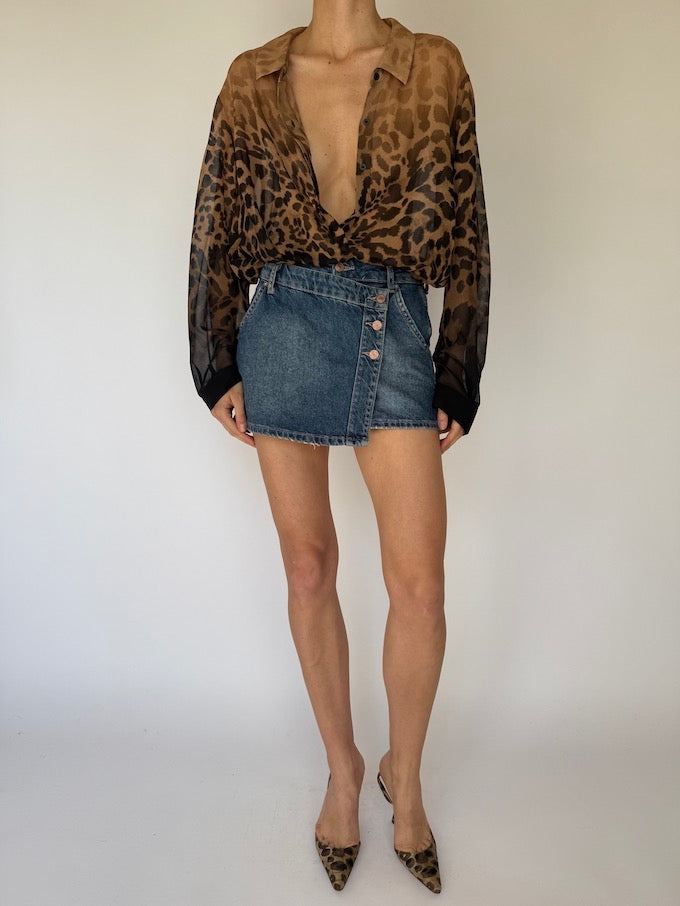 VINTAGE OVERSIZED ANIMAL PRINTED TOP 5953