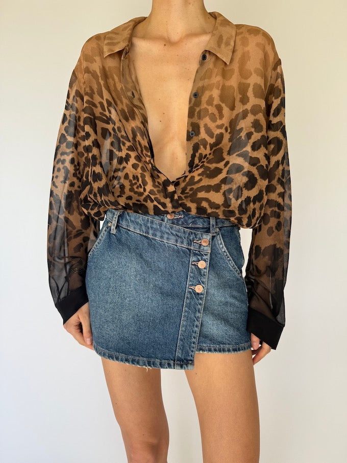 VINTAGE OVERSIZED ANIMAL PRINTED TOP 5953