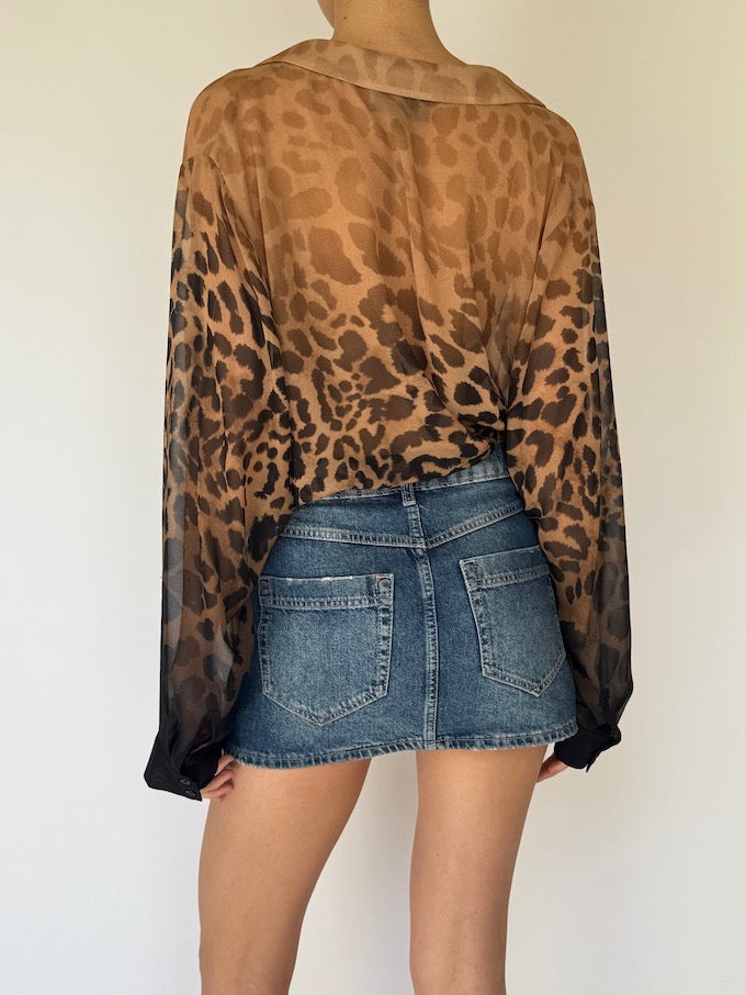 VINTAGE OVERSIZED ANIMAL PRINTED TOP 5953
