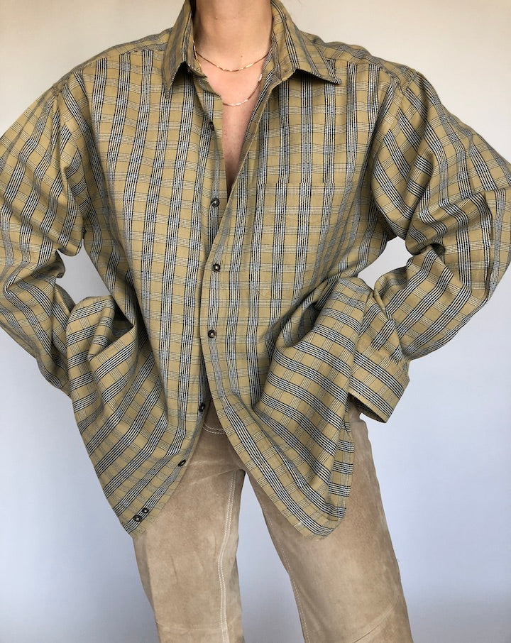 VINTAGE OVERSIZED CHECKED SHIRT 300