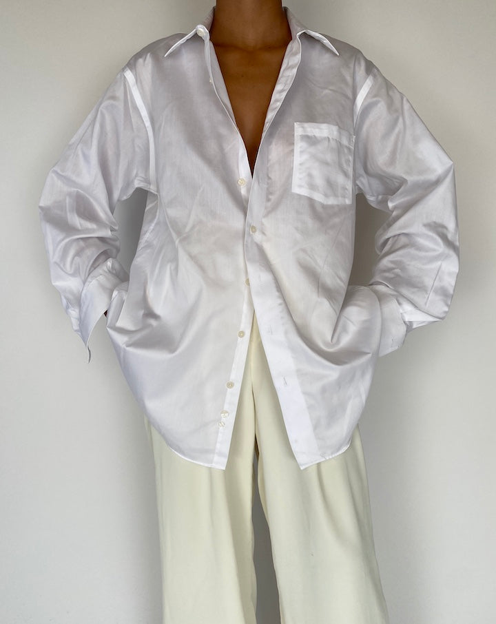 VINTAGE WHITE OVERSIZED SHIRT 2258