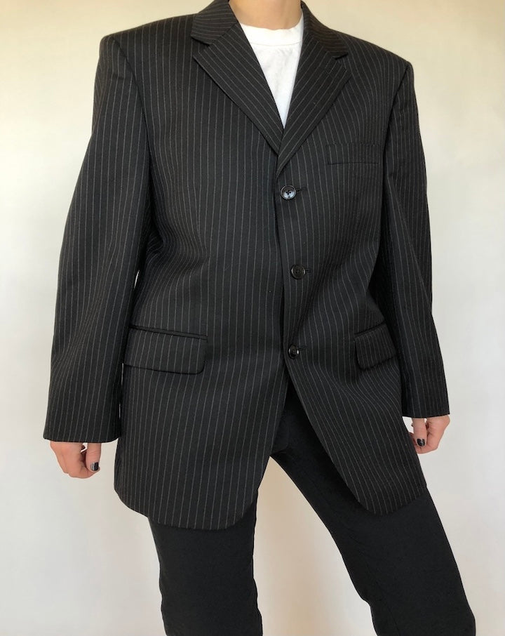 VINTAGE PINSTRIPED WOOL BLZER 341