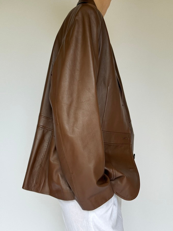 Vintage leather jacket brown 6201