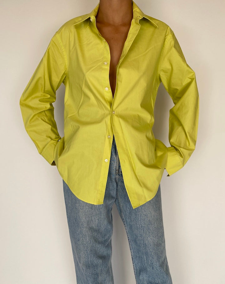 VINTAGE LIME GREEN DKNY SHIRT 2265