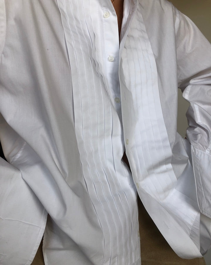 Vintage pleated oversized shirt 307