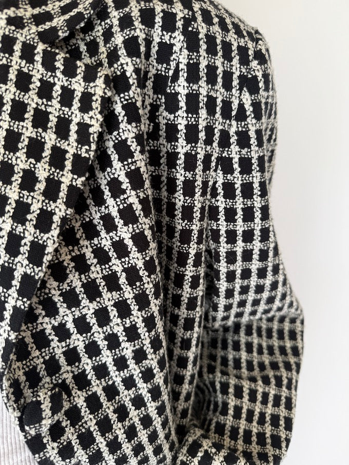 Vintage black & white checked blazer 5980