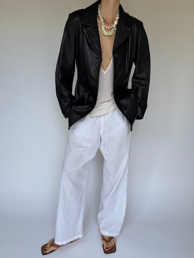 Vintage leather jacket black