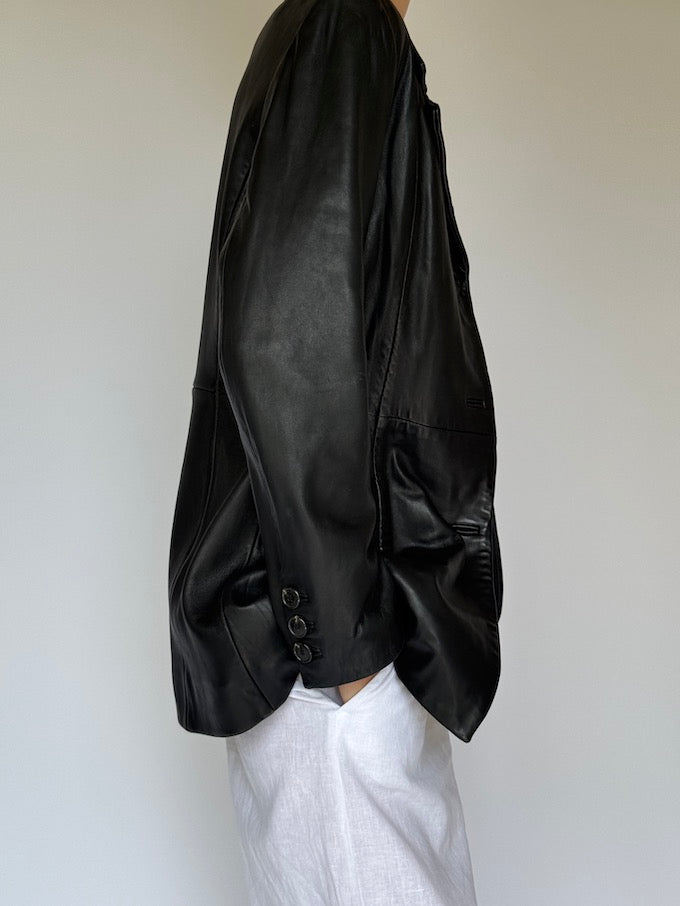 Vintage leather jacket black